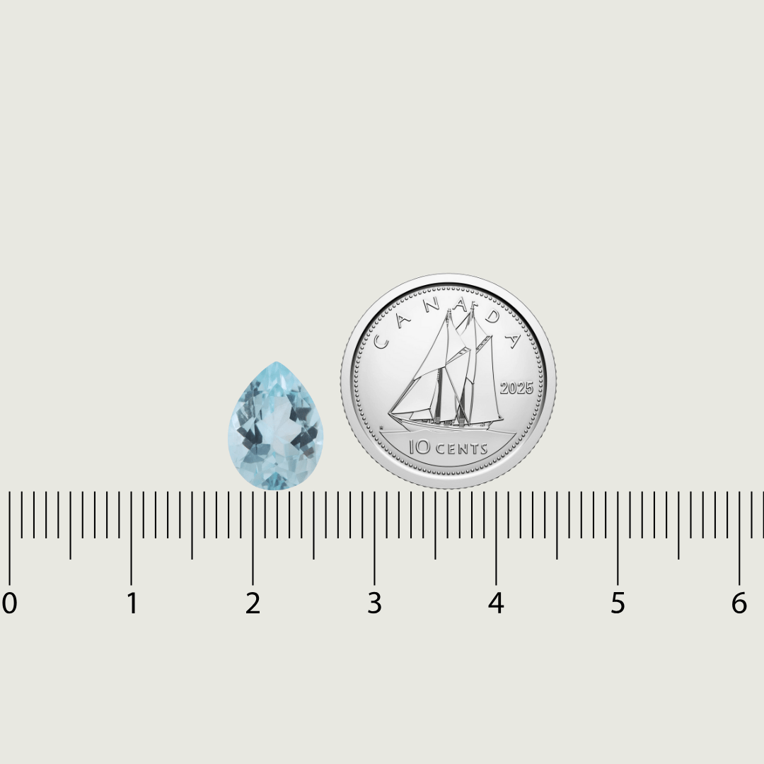 Mathieu Blanchard Aigue-marine Naturel Taille Poire 8x11 mm