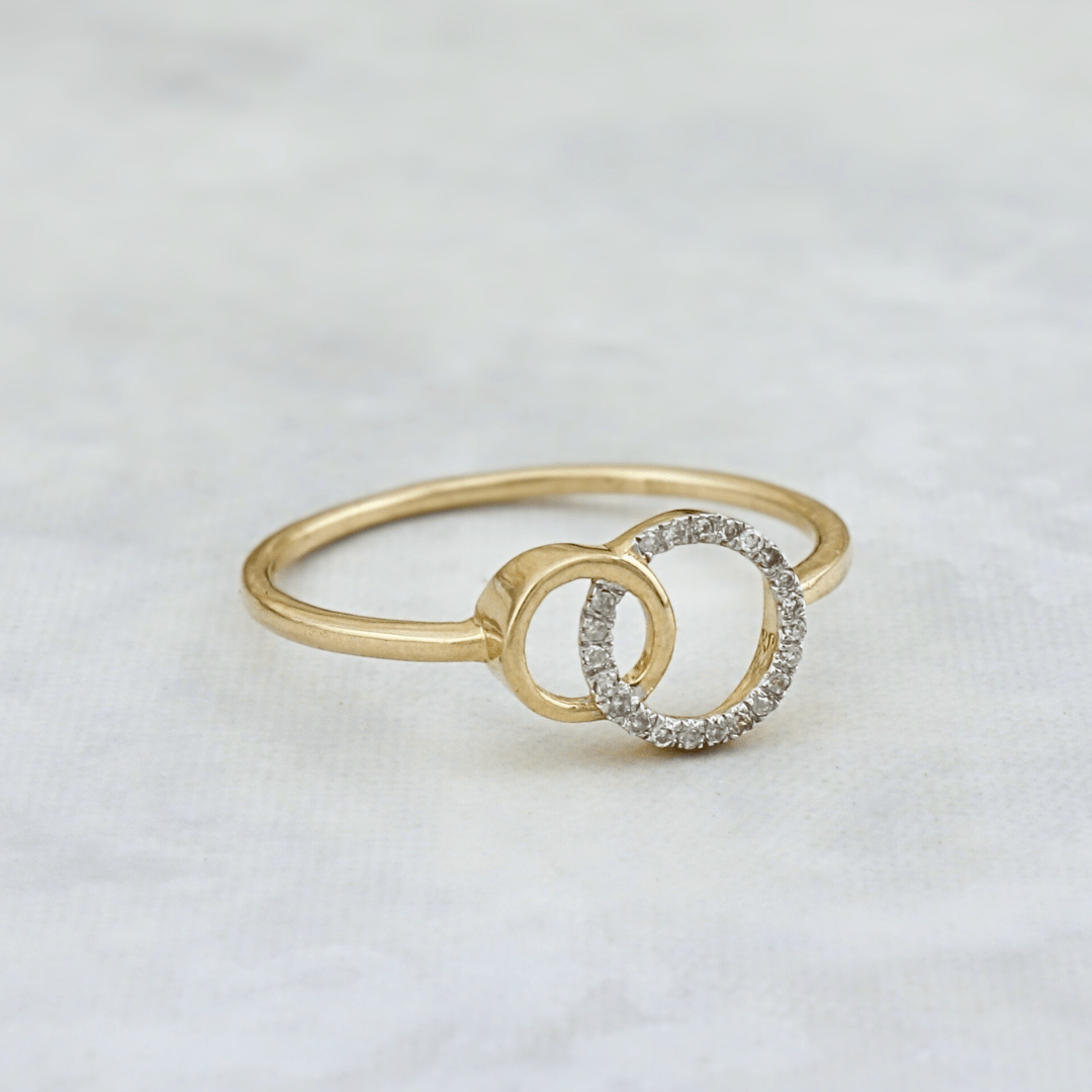 - Bagues Bague Cercles en or 10K et diamants