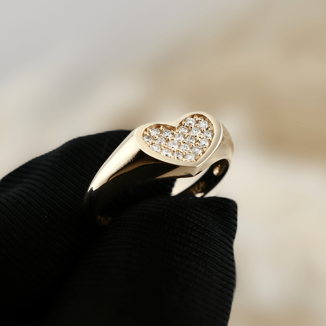 - Bagues Bague Coeur en or 14K - 18K et diamants