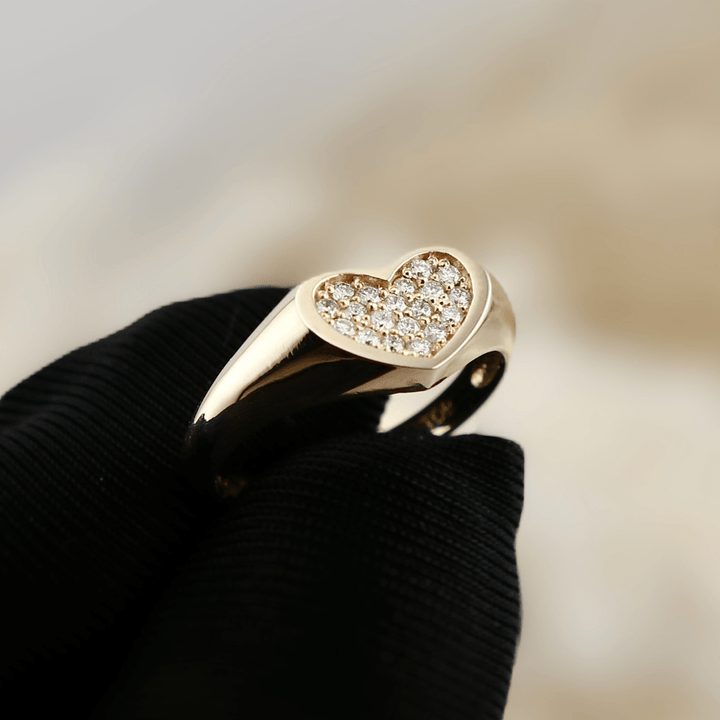 - Bagues Bague Coeur en or 14K - 18K et diamants
