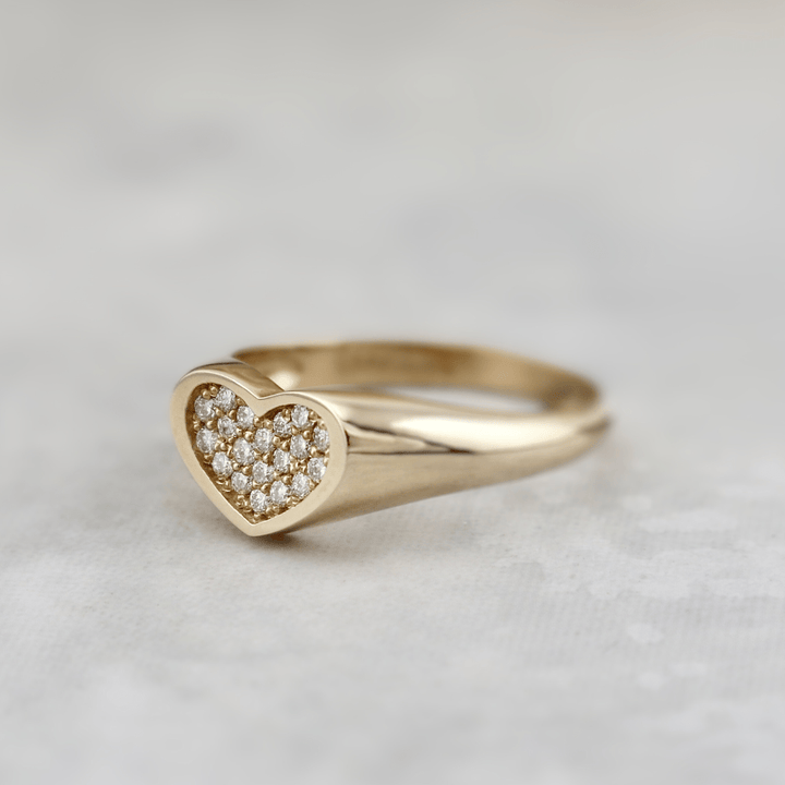 - Bagues Bague Coeur en or 14K - 18K et diamants