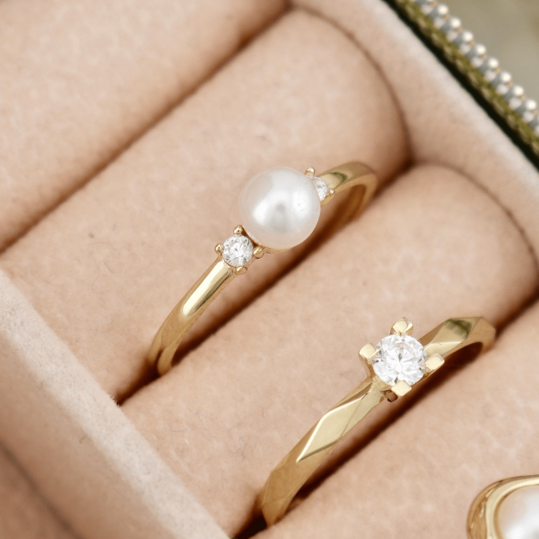 - Bagues Bague en or 10K et perle