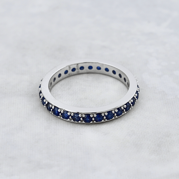 Mathieu Blanchard Bagues Bague Éternité en or 14K - 18K ou platine et saphirs