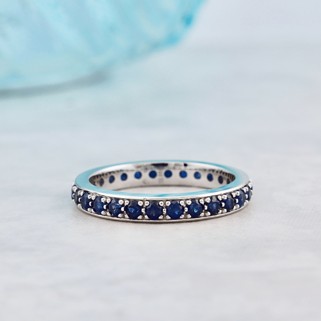 Mathieu Blanchard Bagues Bague Éternité en or 14K - 18K ou platine et saphirs