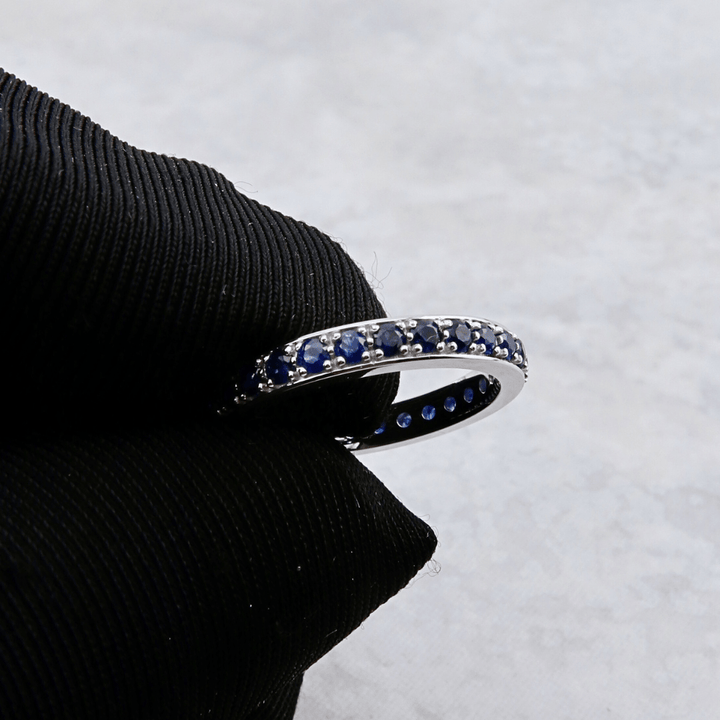 Mathieu Blanchard Bagues Bague Éternité en or 14K - 18K ou platine et saphirs