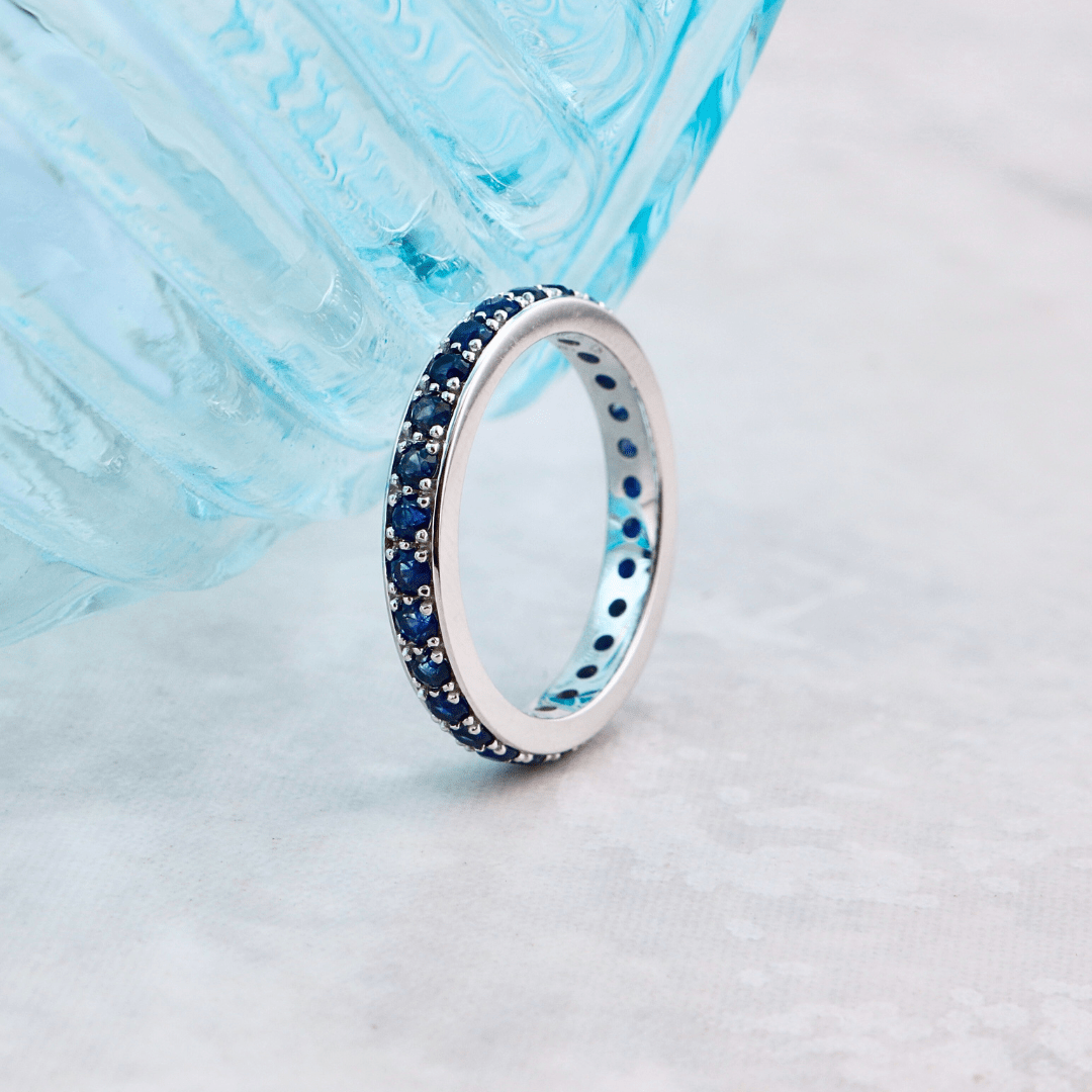 Mathieu Blanchard Bagues Bague Éternité en or 14K - 18K ou platine et saphirs