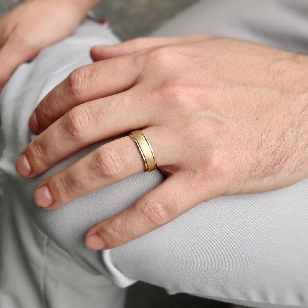 Mathieu Blanchard Bagues Bague jonc Florentine en or 10K