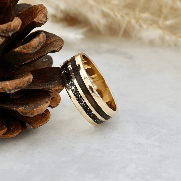 Mathieu Blanchard Bagues Bague Poussières d’étoiles et bois en or argent sterling ou or 14K - 18K