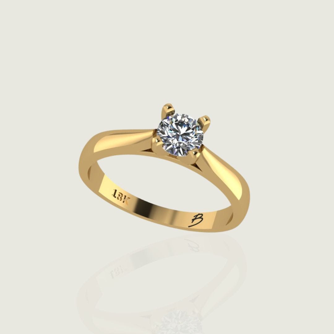 Mathieu Blanchard Bagues Bague solitaire Classique en or 14K -18K ou platine et diamant 0,45 ct