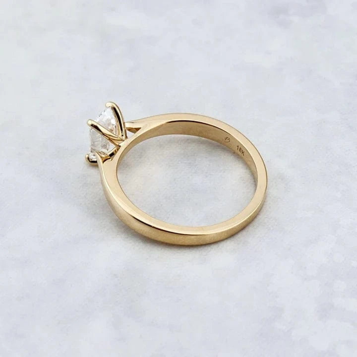 Mathieu Blanchard Bagues Bague solitaire Émeraude en or 14K - 18K ou platine et diamant 1 ct