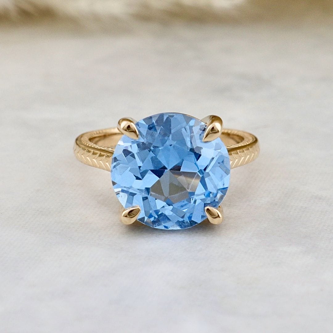 Mathieu Blanchard Bagues Bague Solitaire en or 14K - 18K ou platine et saphir