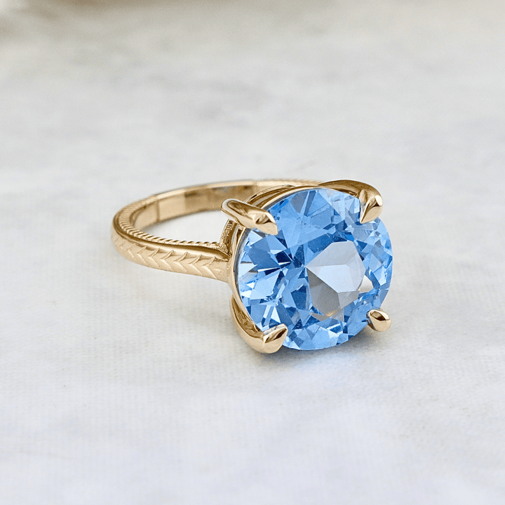 Mathieu Blanchard Bagues Bague Solitaire en or 14K - 18K ou platine et saphir