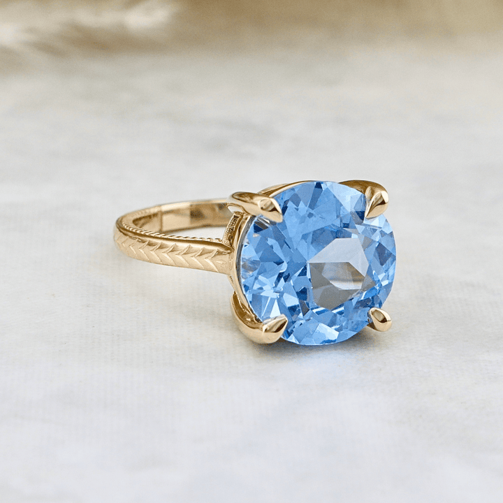 Mathieu Blanchard Bagues Bague Solitaire en or 14K - 18K ou platine et saphir