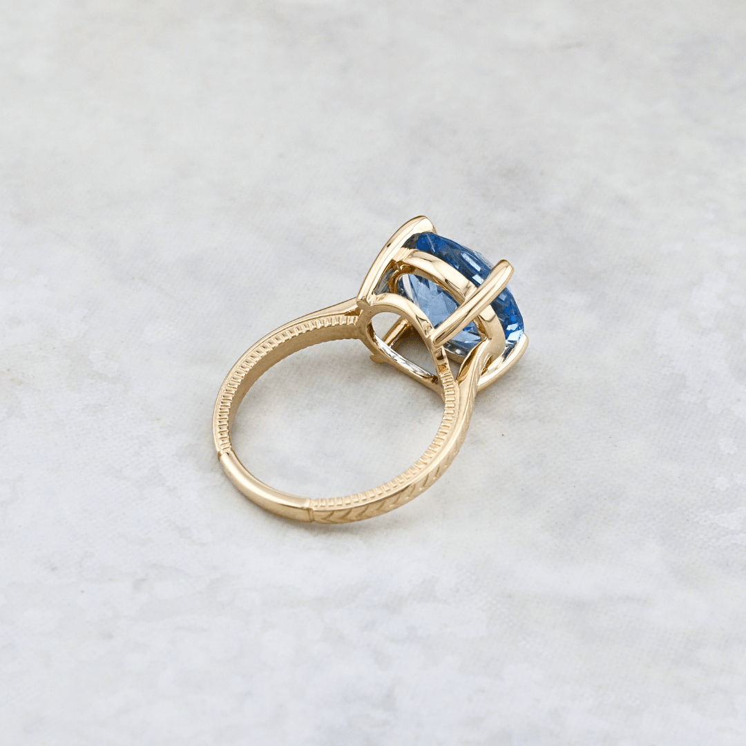 Mathieu Blanchard Bagues Bague Solitaire en or 14K - 18K ou platine et saphir