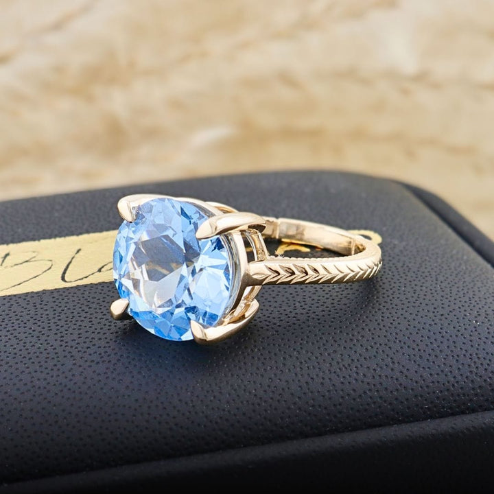 Mathieu Blanchard Bagues Bague Solitaire en or 14K - 18K ou platine et saphir