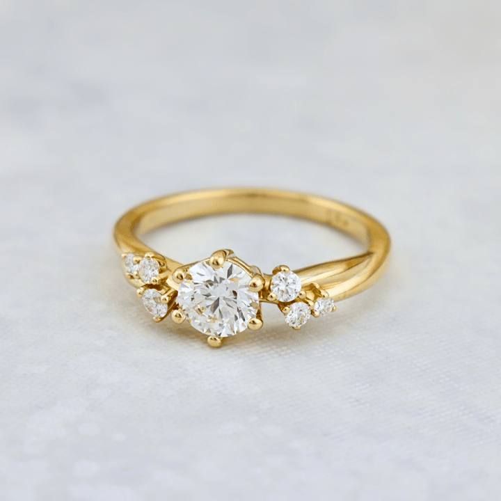 Mathieu Blanchard Bagues Bague solitaire Torsade en or 14K - 18K ou platine et diamant 0,55 ct