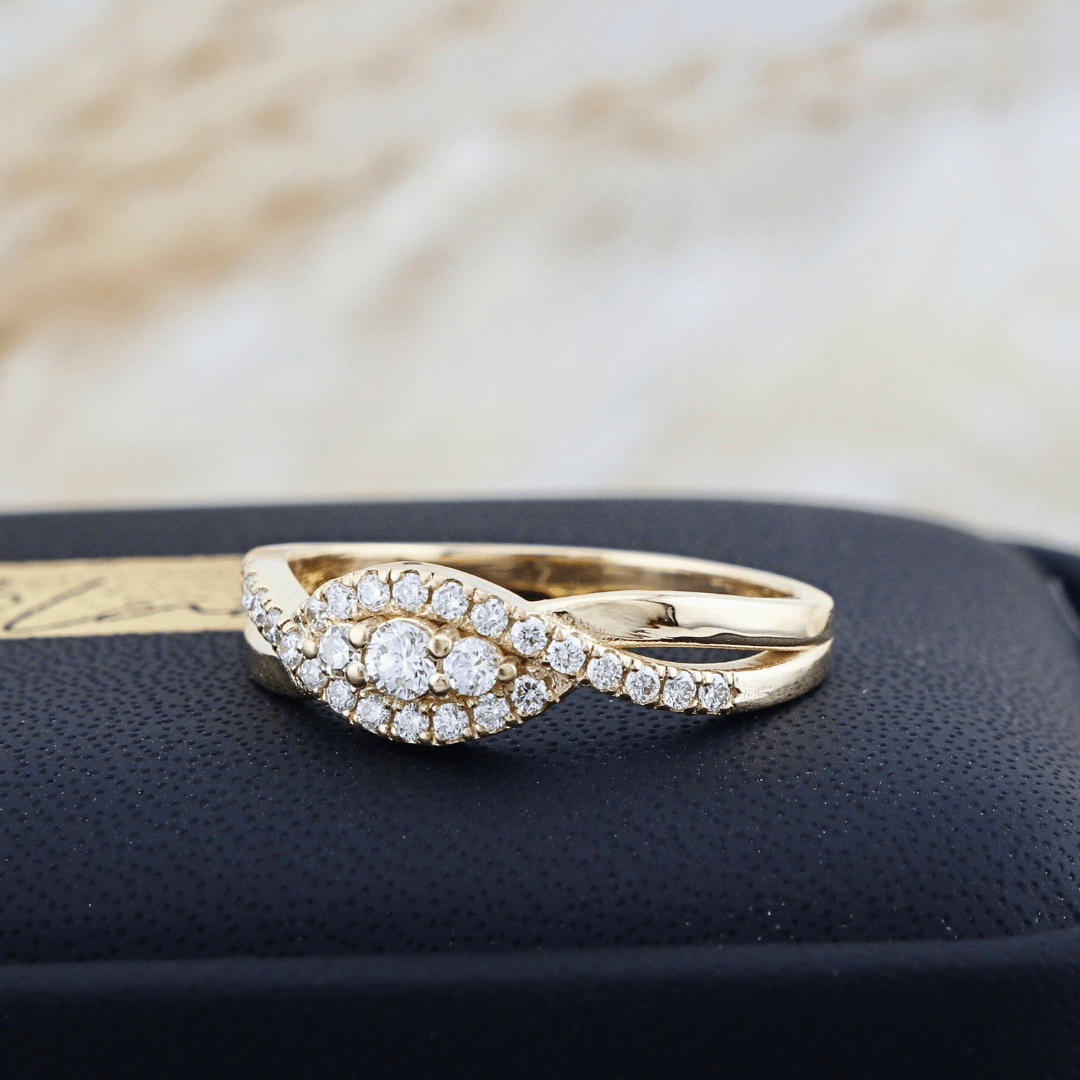 Mathieu Blanchard Bagues Bague Torsade en or 14K - 18K ou platine et diamants