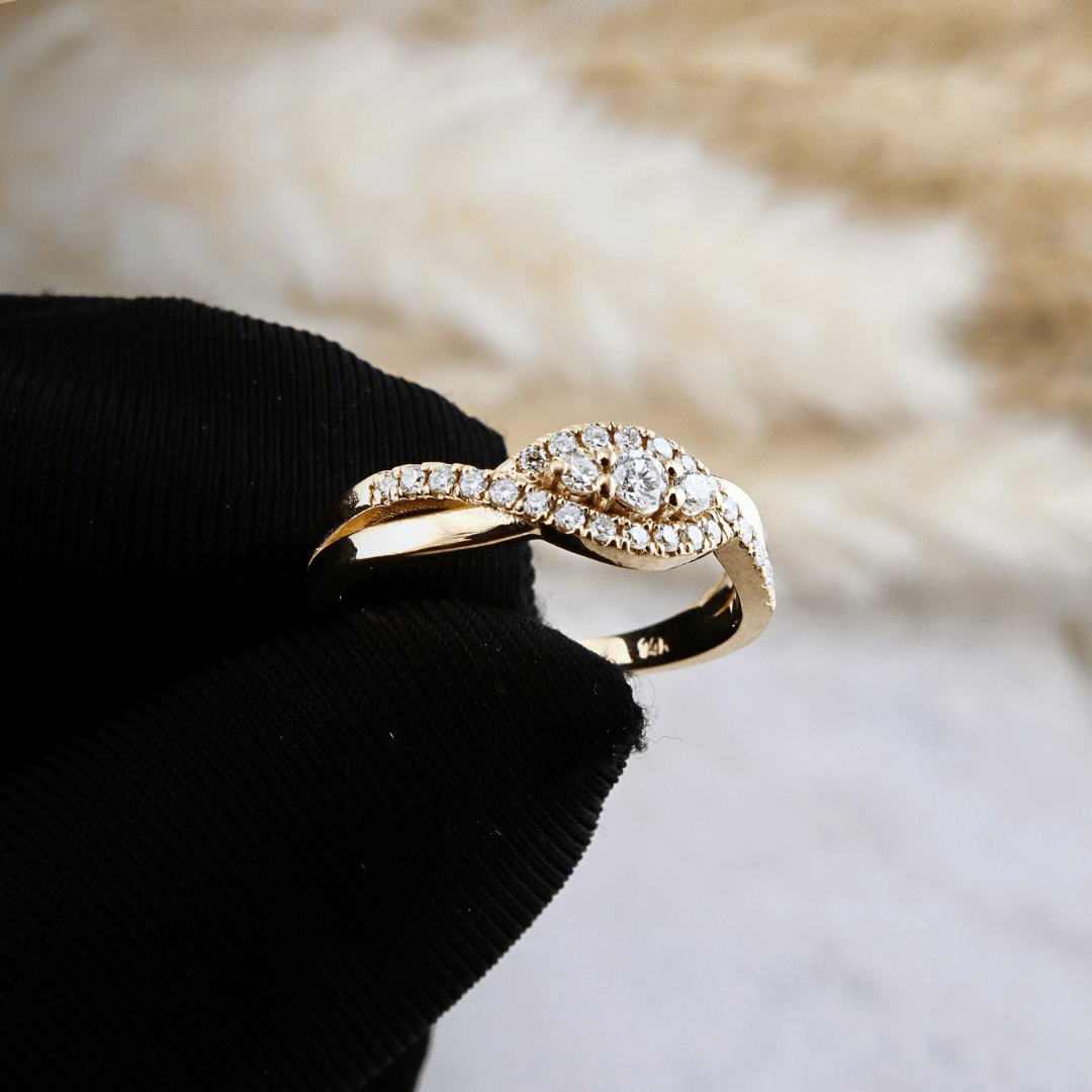 Mathieu Blanchard Bagues Bague Torsade en or 14K - 18K ou platine et diamants