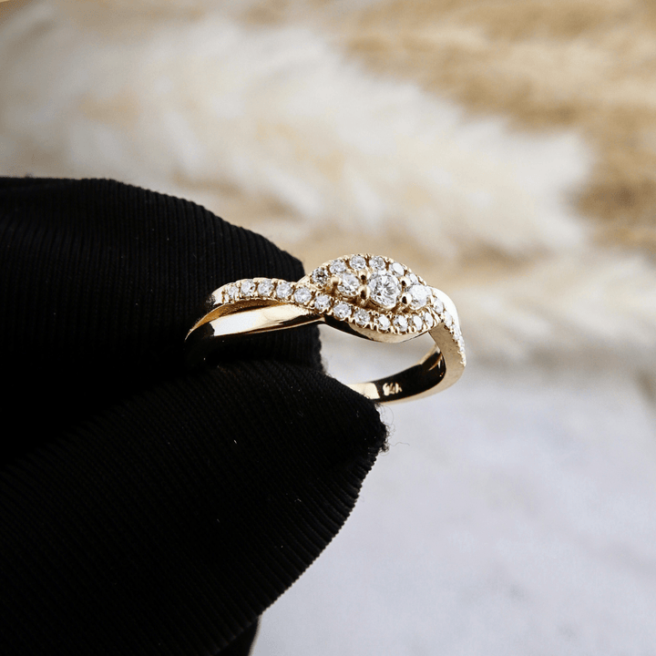 Mathieu Blanchard Bagues Bague Torsade en or 14K - 18K ou platine et diamants
