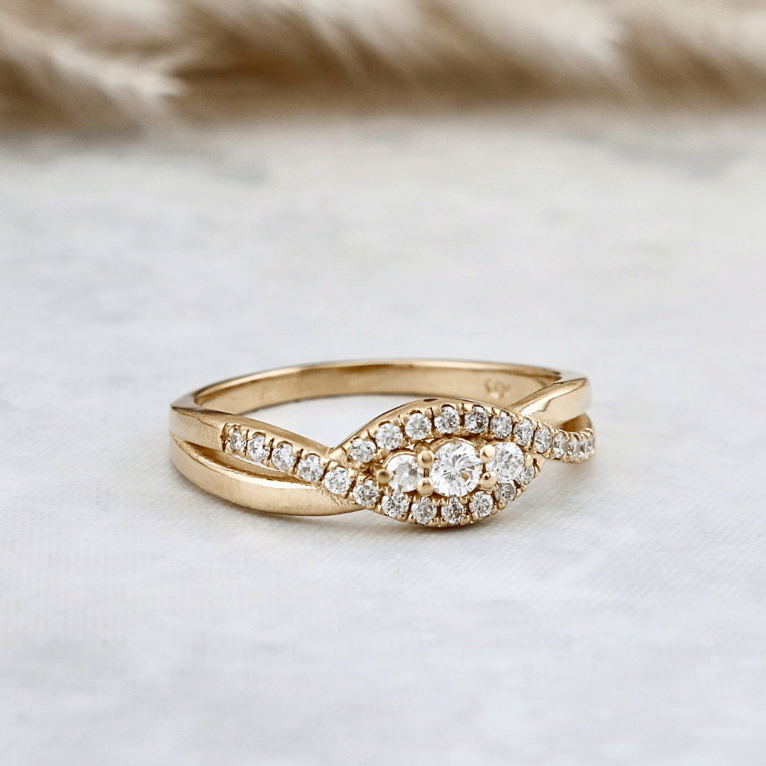 Mathieu Blanchard Bagues Bague Torsade en or 14K - 18K ou platine et diamants