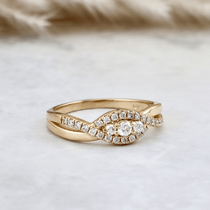 Mathieu Blanchard Bagues Bague Torsade en or 14K - 18K ou platine et diamants