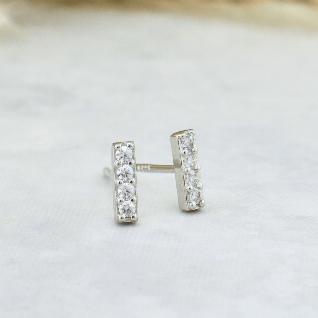 Mathieu Blanchard Boucles d'oreilles Boucles d'oreilles Barre en argent sterling