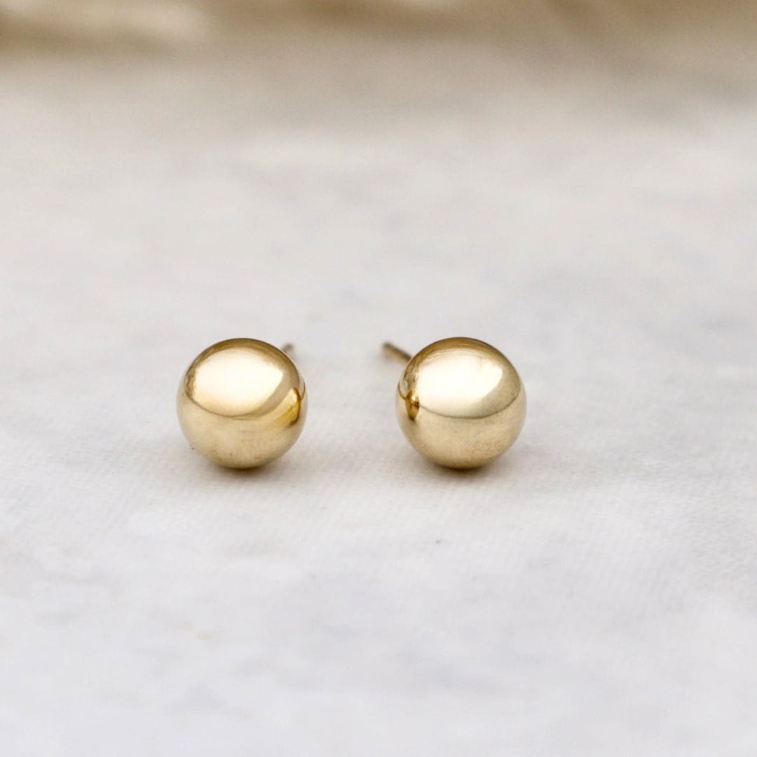 Balls 10K Gold Earrings