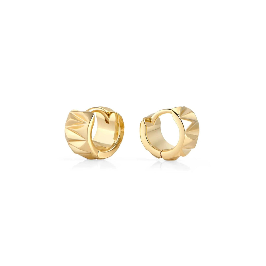 Mia Bijoux Boucles d'oreilles Doré Boucles d'oreilles Huggies Naomi en acier