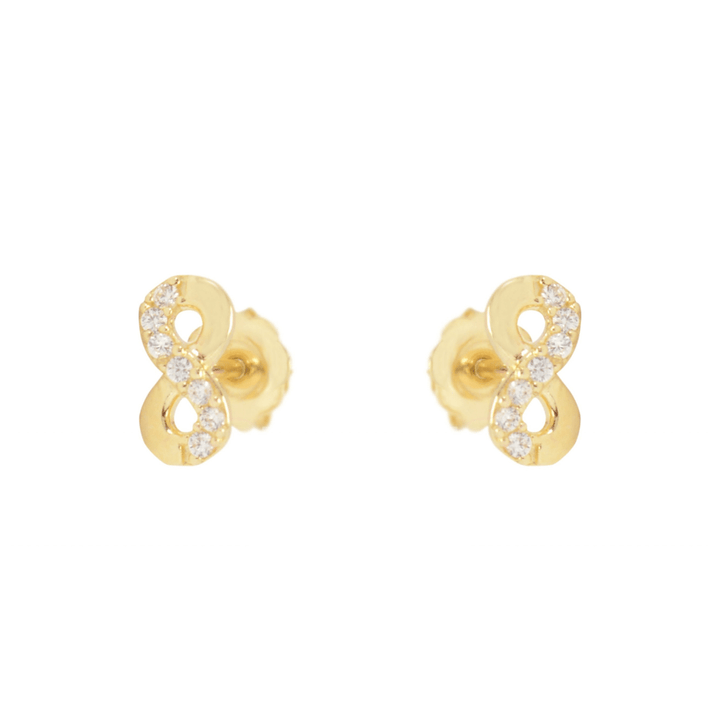 - Boucles d'oreilles Doré / Or 10K Boucles d'oreilles Infini en or 10K