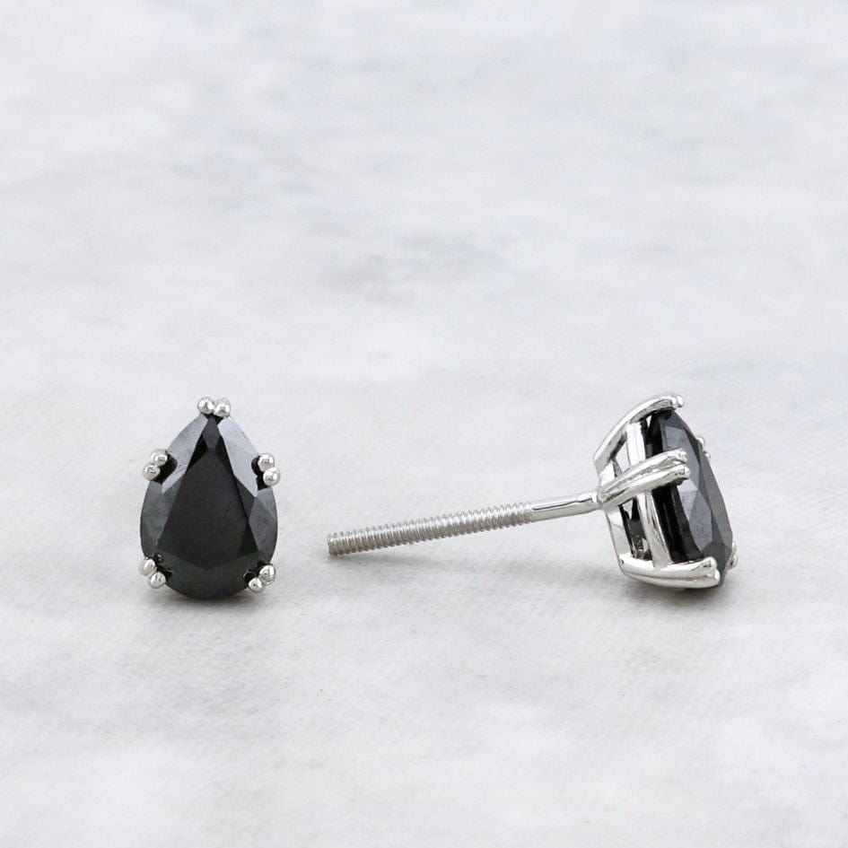 Mathieu Blanchard Boucles d'oreille Boucles d'oreilles Moissanites noires en or 10K - 14K - 18K ou platine