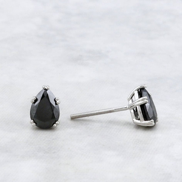 Mathieu Blanchard Boucles d'oreille Boucles d'oreilles Moissanites noires en or 10K - 14K - 18K ou platine