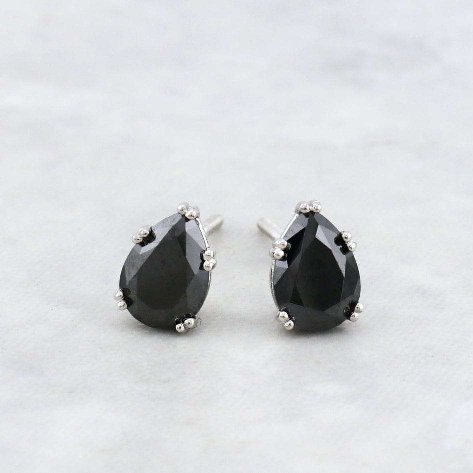 Mathieu Blanchard Boucles d'oreille Boucles d'oreilles Moissanites noires en or 10K - 14K - 18K ou platine