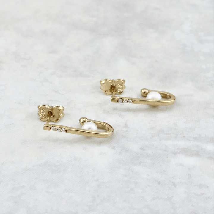 Mathieu Blanchard Joaillerie Boucles d'oreilles Perles en or 10K