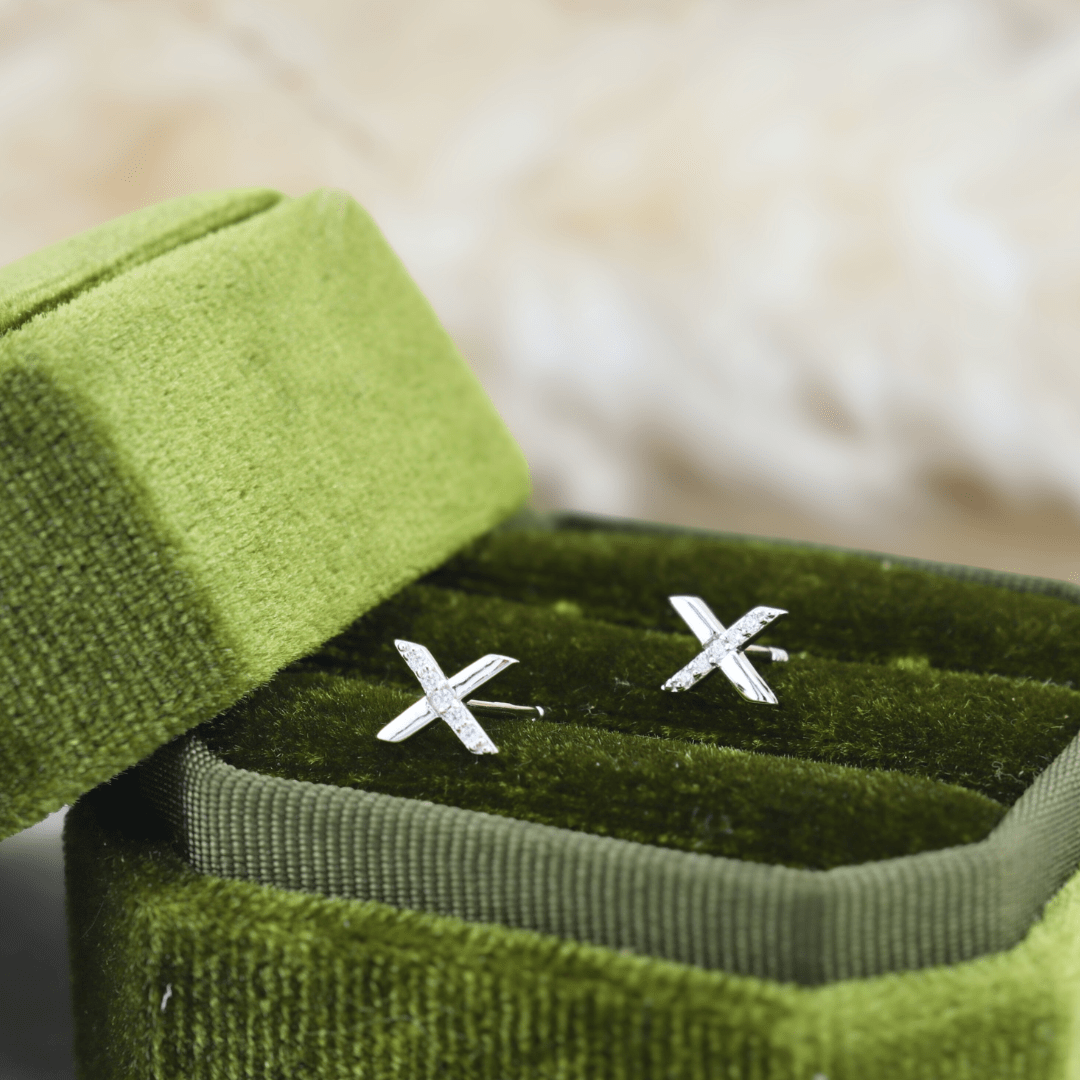 Mathieu Blanchard Boucles d'oreilles Boucles d'oreilles X en argent sterling