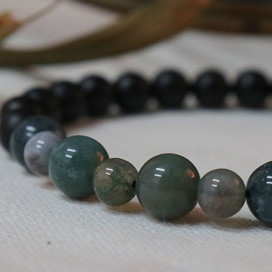 Mathieu Blanchard Bracelet Balance en onyx et quartz