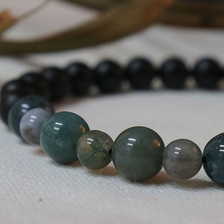 Mathieu Blanchard Bracelet Balance en onyx et quartz