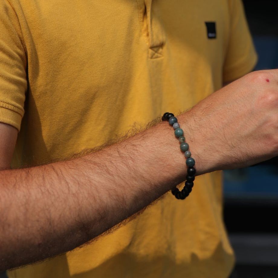 Mathieu Blanchard Bracelet Balance en onyx et quartz
