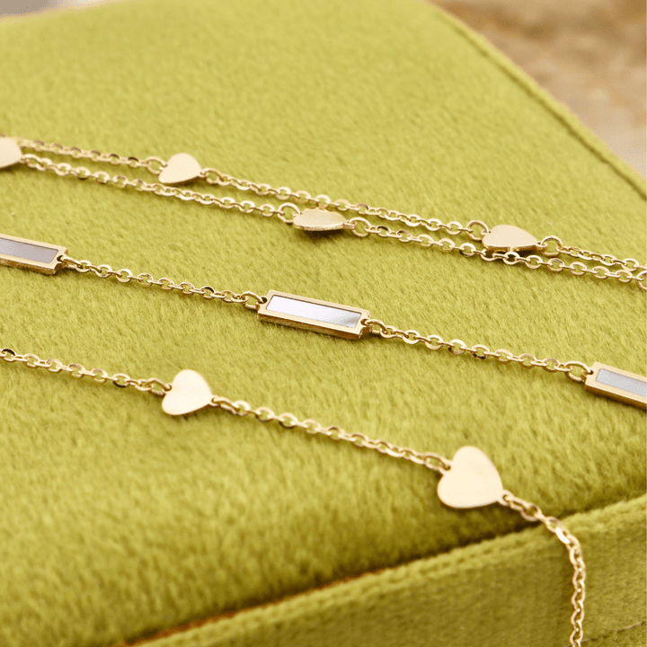 - Bracelet Barres nacré en or 10K