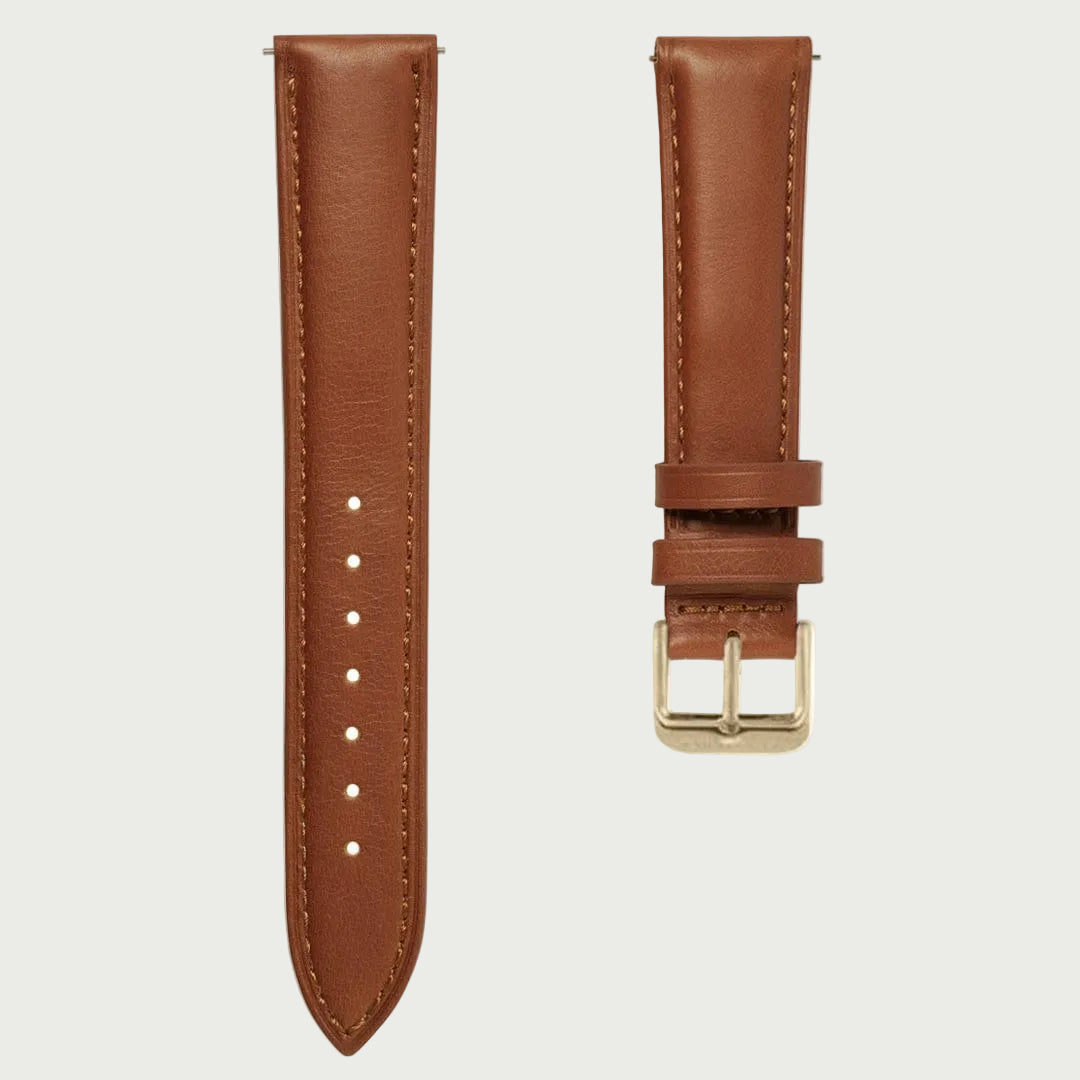 Bracelet de montre tendance en cuir véritable de 8 mm pour femme - Accessoire de montre fin avec boucle ardillon - Couleur : champagne - Taille : 8 mm Bracelet de montre tendance en cuir véritable de 8 mm pour femme - Accessoire de montre fin avec boucle ardillon - Couleur : champagne - Taille : 8 mm
