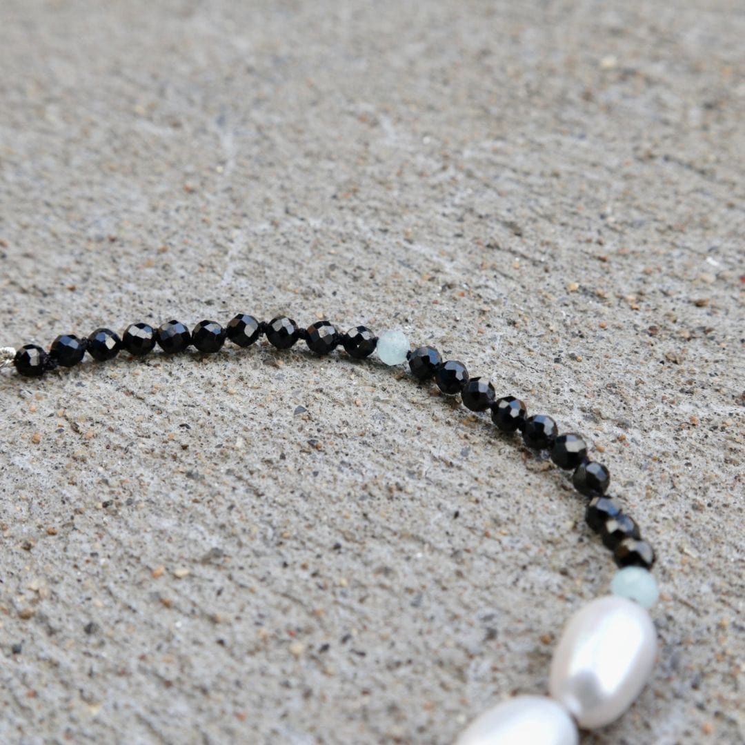 Mathieu Blanchard Bracelet Nuance en perles, spinels, aigues-marines et argent sterling