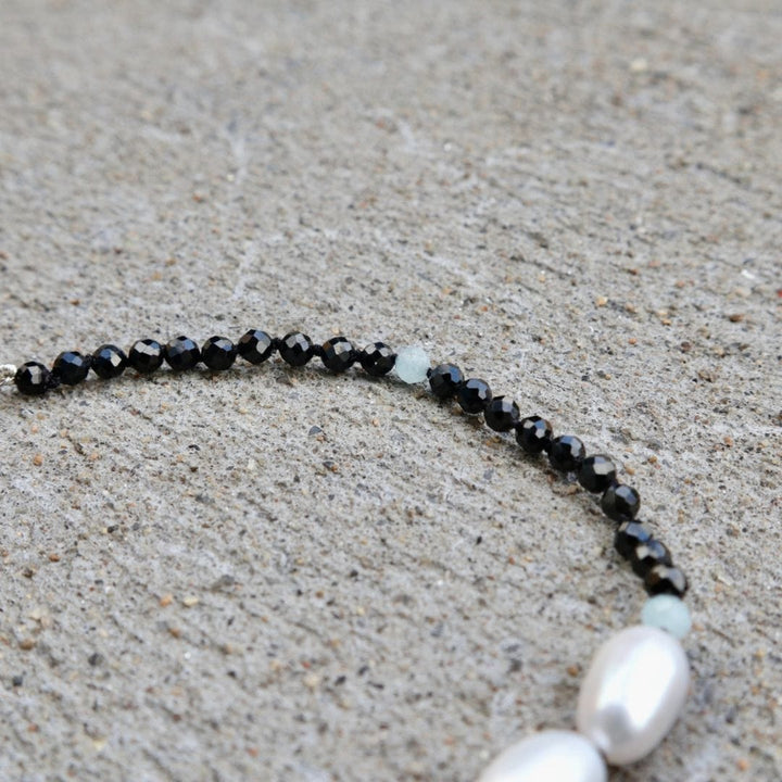 Mathieu Blanchard Bracelet Nuance en perles, spinels, aigues-marines et argent sterling