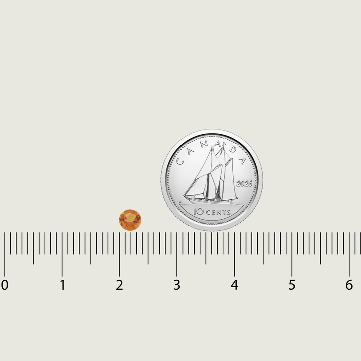 Mathieu Blanchard Citrine Naturel Orange Taille Brillant Rond 4 mm