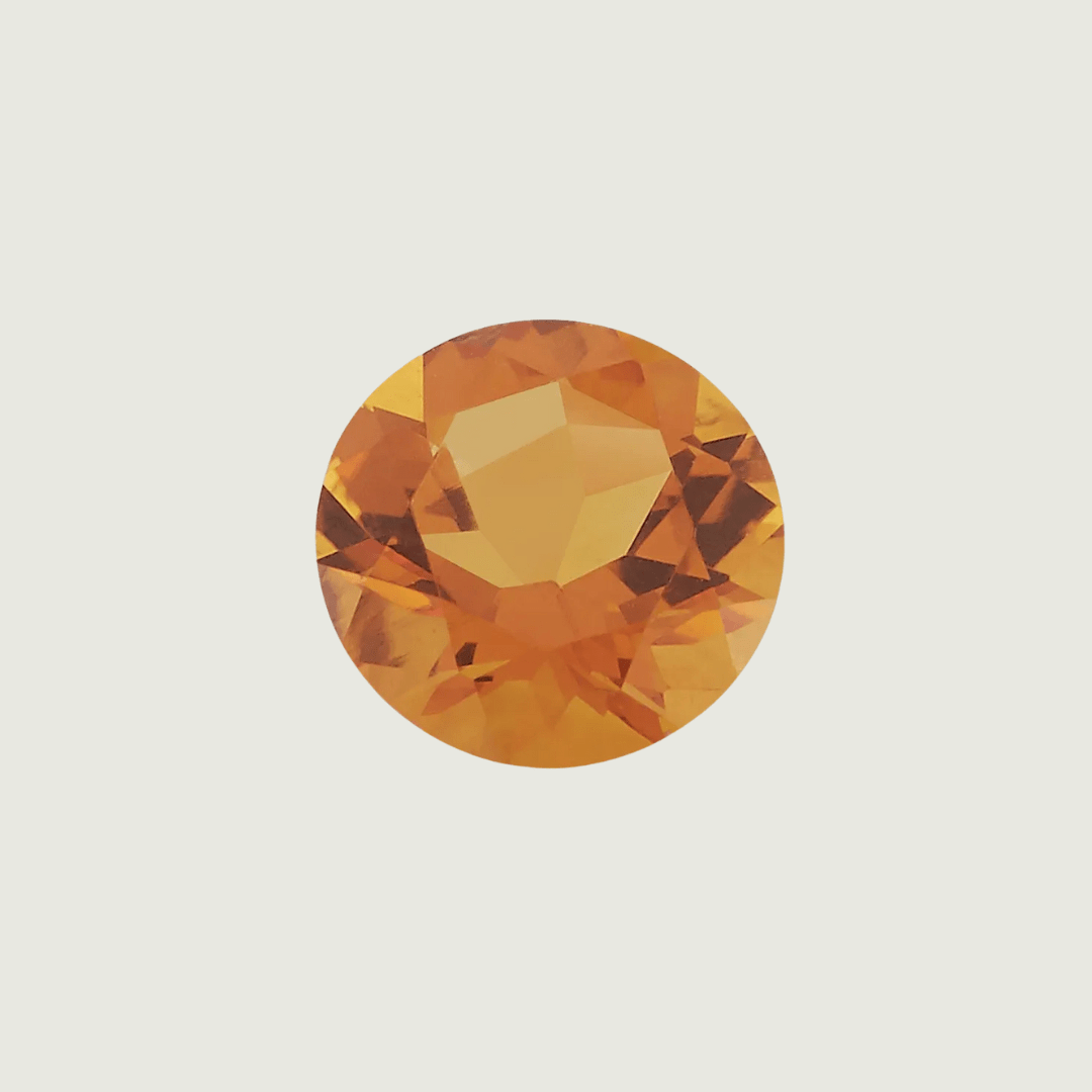 Mathieu Blanchard Citrine Naturel Orange Taille Brillant Rond 4 mm