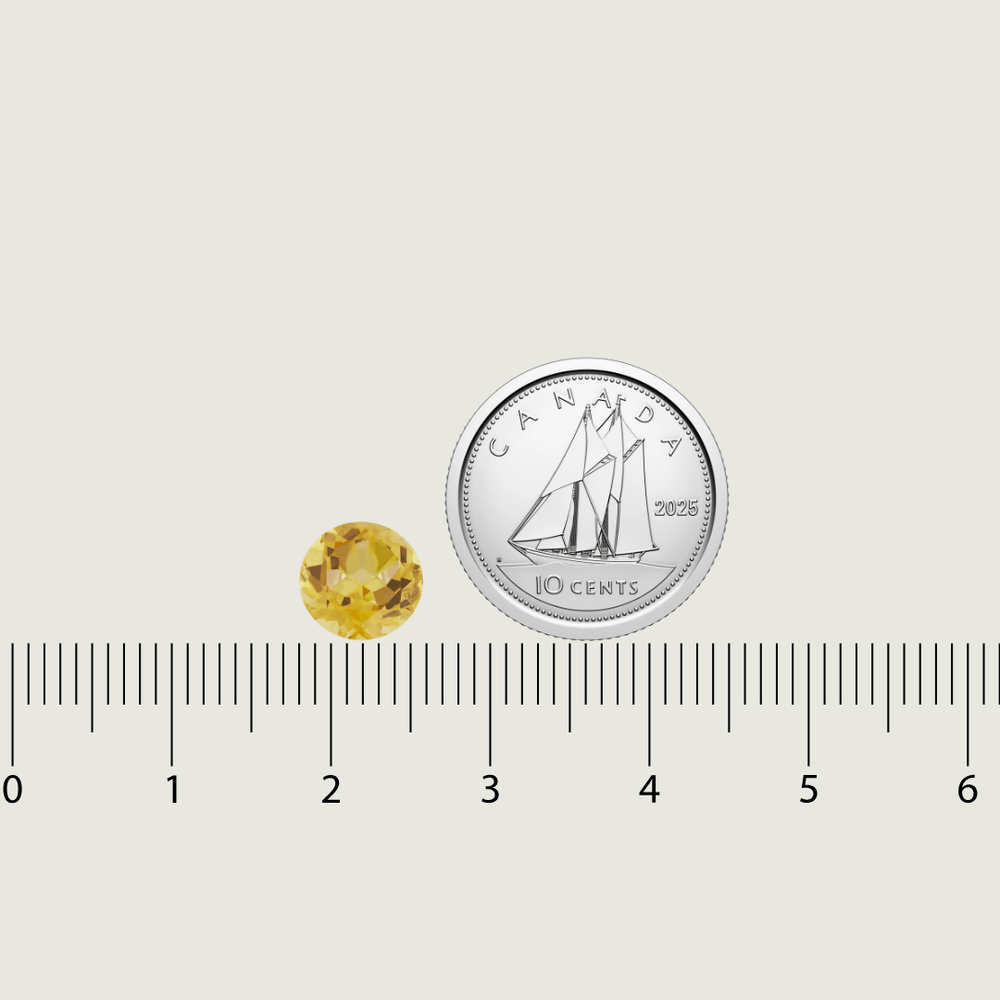 Mathieu Blanchard Citrine Naturel Taille Brillant Rond 8 mm