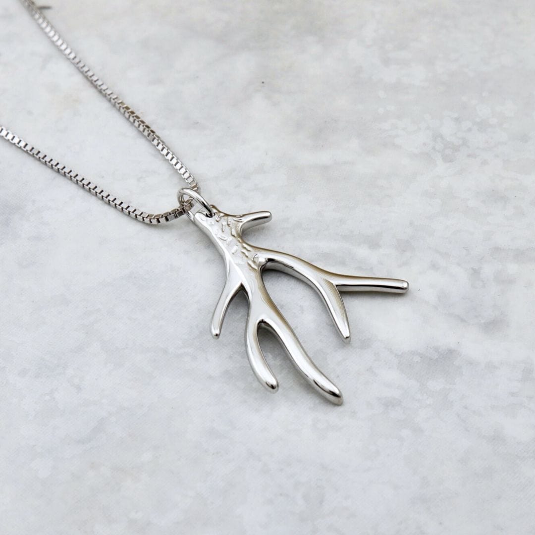 Deer antlers Sterling Silver Necklace - Main Image