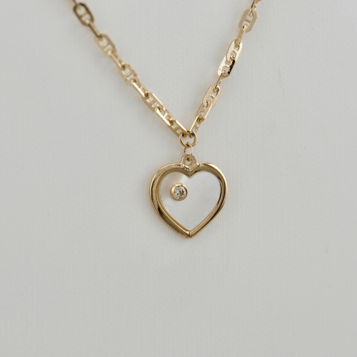 - Colliers Collier Coeur Nacré en or 10K