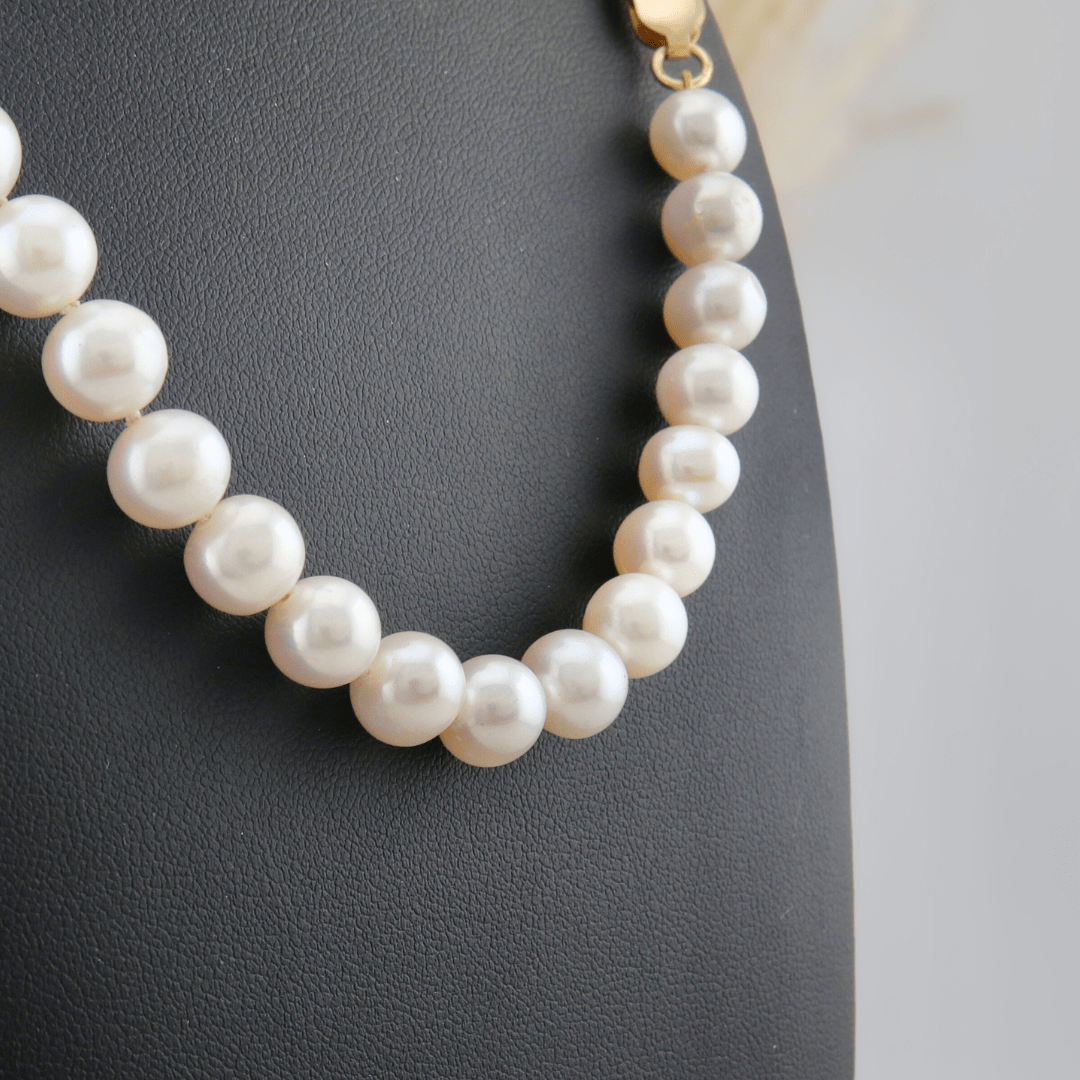 Mathieu Blanchard Collier de perles 8 mm et or 14K