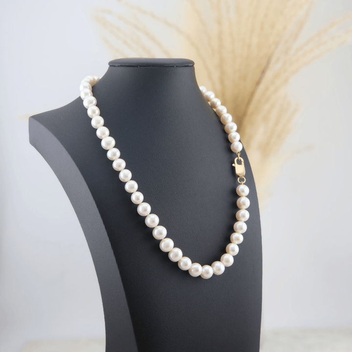 Mathieu Blanchard Collier de perles 8 mm et or 14K