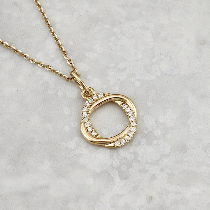 Mathieu Blanchard Boucles d'oreilles Doré / Or 10K Collier Entrelacées en or 10K et moissanites