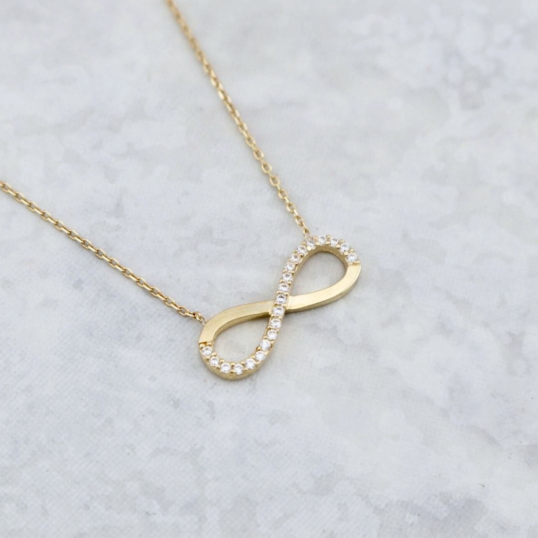 - Colliers Doré / Or 10K Collier Infini en or 10K